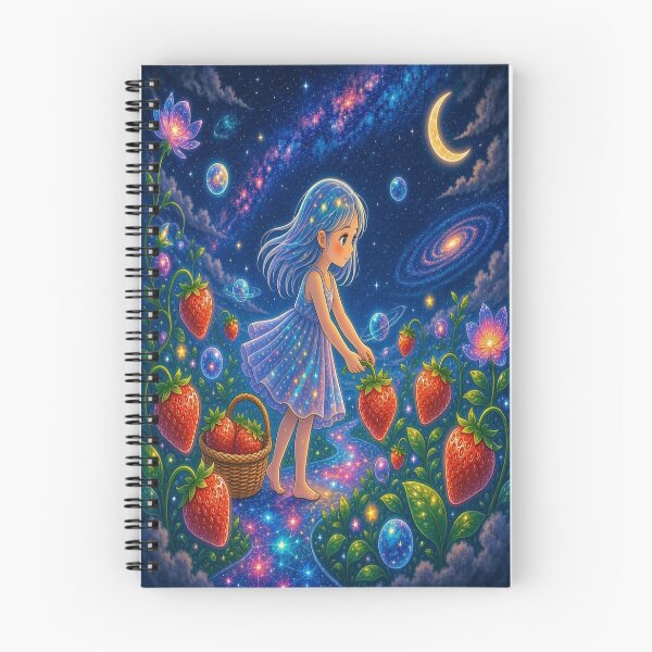 Item preview, Cosmic Strawberry Picker: Magical Girl in Celestial Garden designed and sold by Breezes-of-Ida.