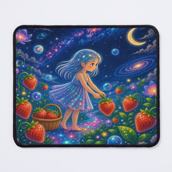 Item preview, Cosmic Strawberry Picker: Magical Girl in Celestial Garden designed and sold by Breezes-of-Ida.