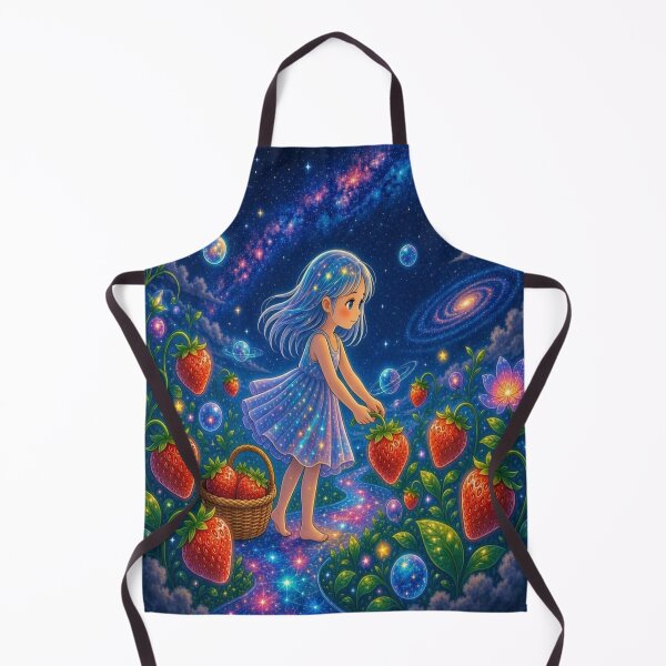 Item preview, Cosmic Strawberry Picker: Magical Girl in Celestial Garden designed and sold by Breezes-of-Ida.