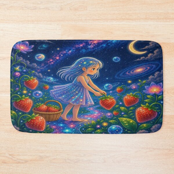 Item preview, Cosmic Strawberry Picker: Magical Girl in Celestial Garden designed and sold by Breezes-of-Ida.