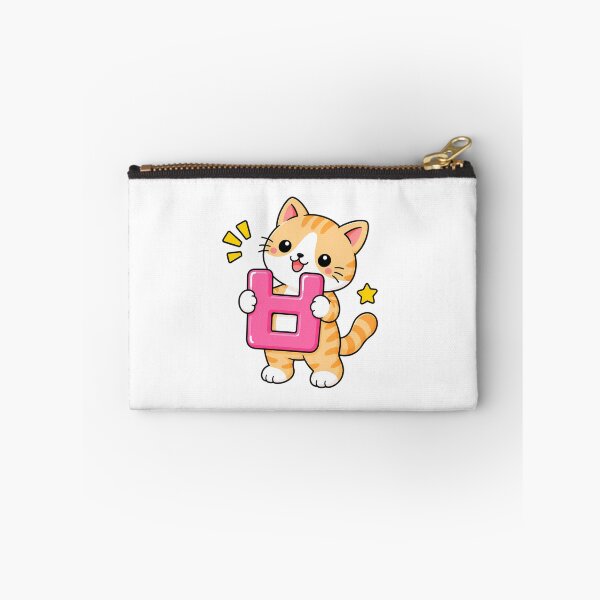 Item preview, Cute Orange Tabby Cat with Korean Hangul Letter ㅂ Kawaii Kitty designed and sold by NoopnyangStudio.