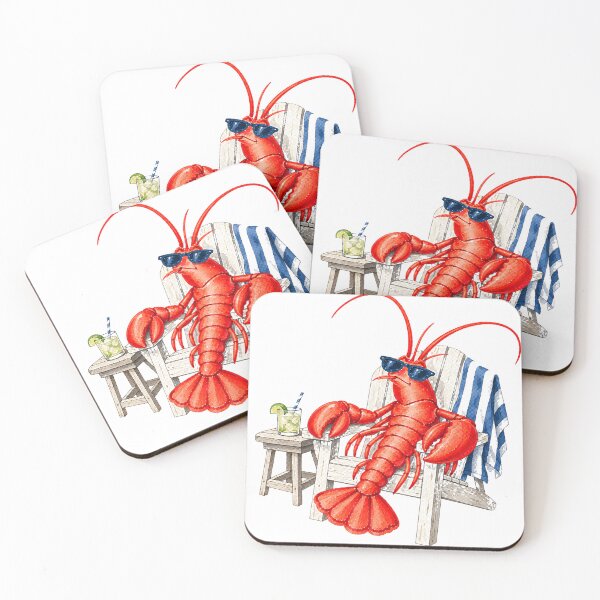 Item preview, Louie the Lobster Napping in an Adirondack Chair designed and sold by saltyhydrangea.