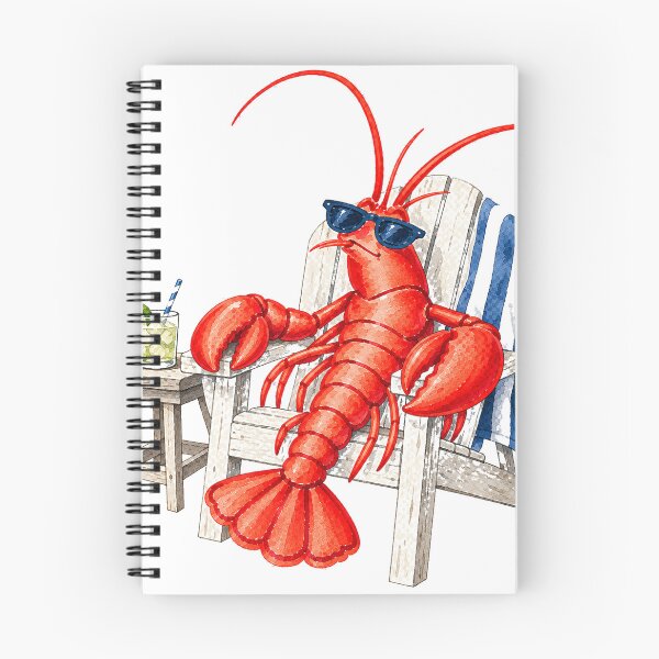 Item preview, Louie the Lobster Napping in an Adirondack Chair designed and sold by saltyhydrangea.