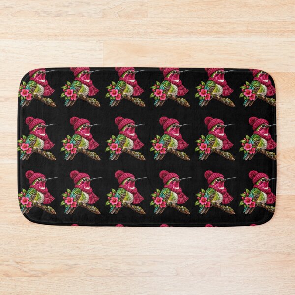 Item preview, Cute Hummingbird Wearing Pink Beanie Funny Bird Lover Cozy Winter Nature designed and sold by 76Valeria.