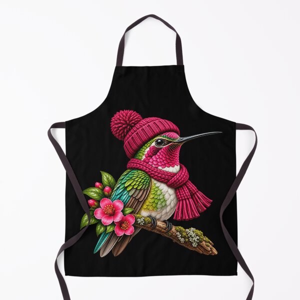 Item preview, Cute Hummingbird Wearing Pink Beanie Funny Bird Lover Cozy Winter Nature designed and sold by 76Valeria.