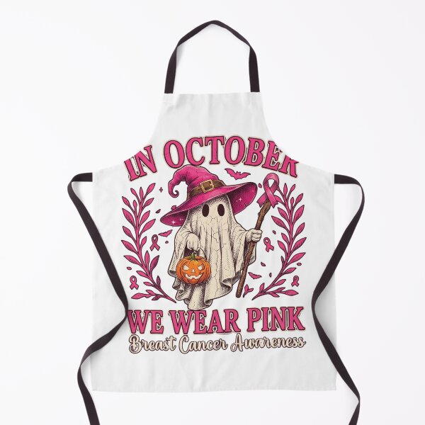 Item preview, In October We Wear Pink Ghost Witch Breast Cancer Halloween designed and sold by DYAFLK.
