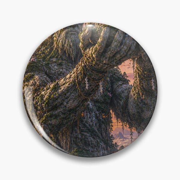 Item preview, Gothic Japanese Art Stone Mountain Colossus at Sunset designed and sold by MouradStudio.