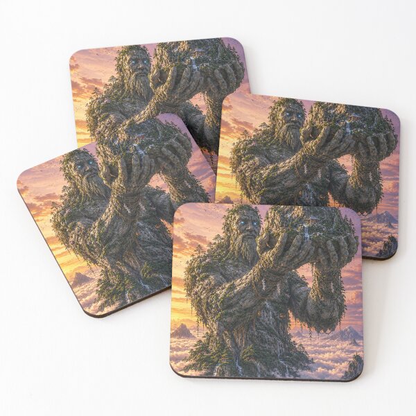 Item preview, Gothic Japanese Art Stone Mountain Colossus at Sunset designed and sold by MouradStudio.