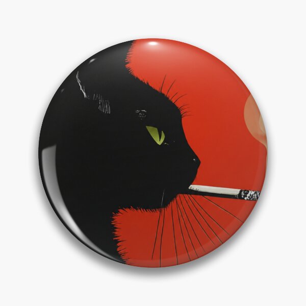 Item preview, Smoking Black Cat Art Print | Moody Cat Wall Decor | Gothic Feline Artwork | Bold Modern Animal Poster | Alternative Home Decor designed and sold by flowerpower999.