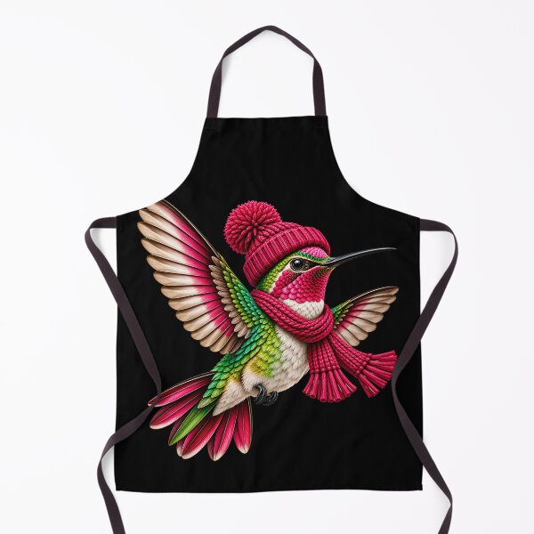 Item preview, Cute Hummingbird Wearing Pink Beanie Funny Bird Lover Cozy Winter Nature designed and sold by 76Valeria.