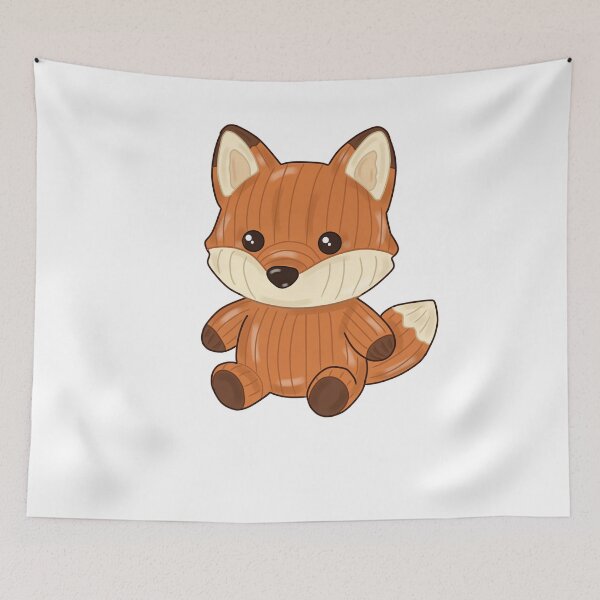 Item preview, Cozy Kawaii Fox – Woodland Spirit Digital Art Sticker designed and sold by Kanikawaii.