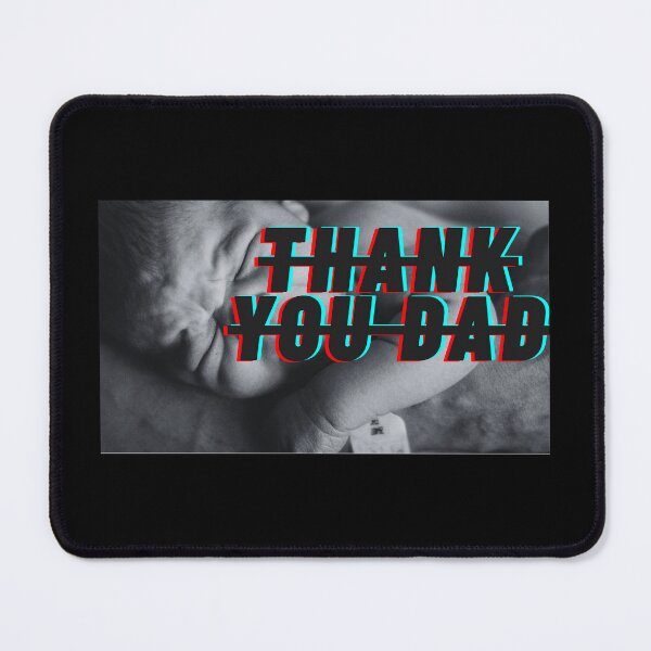 Item preview, Thank You Dad Loving Retro Newborn Child Birth Glitch Typography designed and sold by ZestlyStore94.
