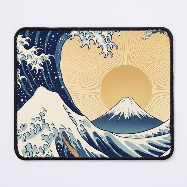 Item preview, Great Wave & Mount Fuji Sunrise Japanese Ukiyo-e Ocean Art designed and sold by SnazzifyDigital.