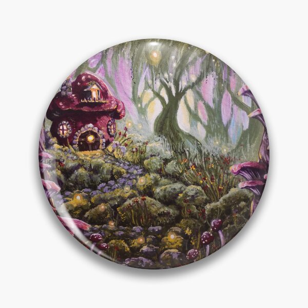 Item preview, Enchanted Mushroom Cottage Paitning designed and sold by BabyBlueInks.