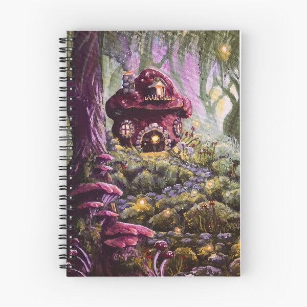 Item preview, Enchanted Mushroom Cottage Paitning designed and sold by BabyBlueInks.