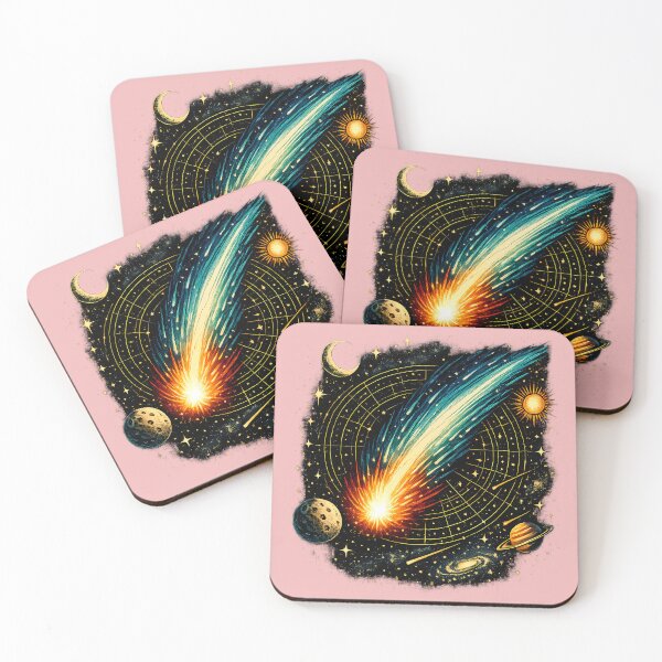Item preview, A bright comet crosses the night sky. designed and sold by Daily Quirk.