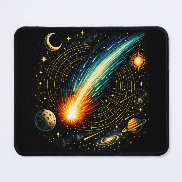 Item preview, A bright comet crosses the night sky. designed and sold by Daily Quirk.