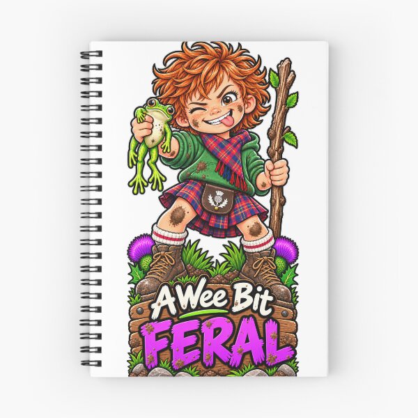 Item preview, A Wee Bit Feral T-Shirt | Wild Weans Funny Scottish Kids Design designed and sold by Thistleinkart.