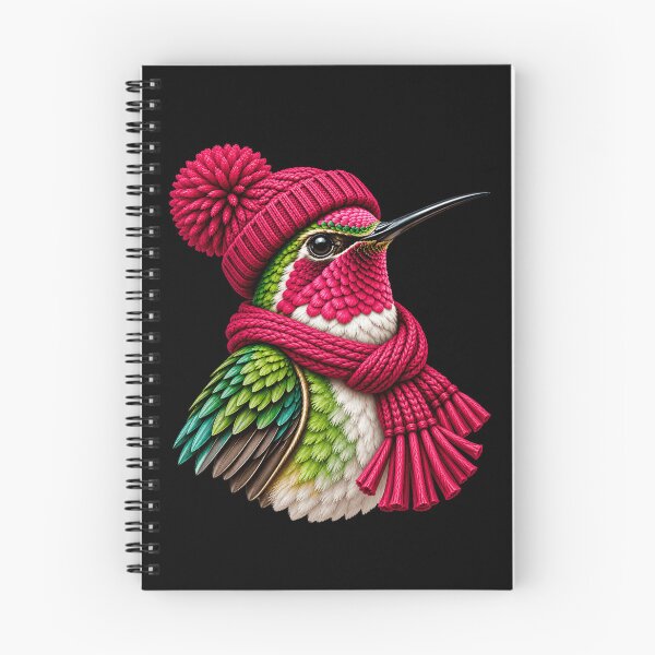 Item preview, Cute Hummingbird Wearing Pink Beanie Funny Bird Lover Cozy Winter Nature designed and sold by 76Valeria.