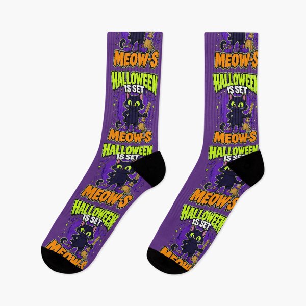 Item preview, Halloween Is Set Meows Witch Black Cat designed and sold by CloudyCatArt.