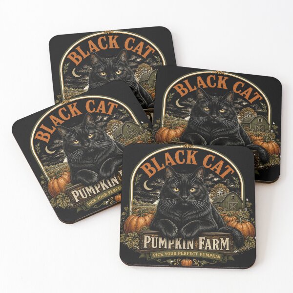 Item preview, Black Cat Pumpkin Farm Retro Halloween Poster Halloween designed and sold by OliviaHayesArt.