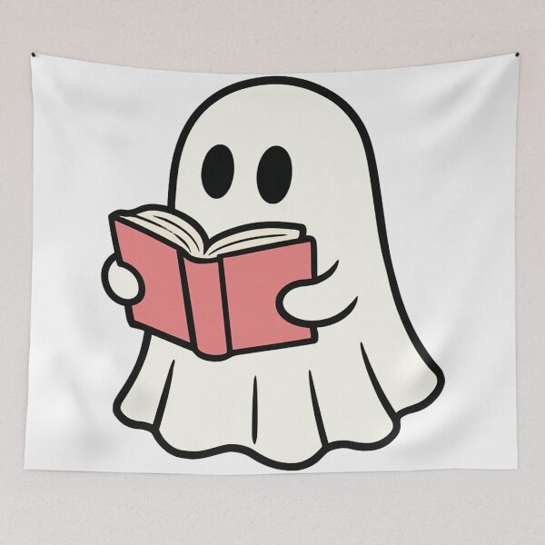 Item preview, Cute Kawaii Ghost Reading Book Spooky Cute Bookworm designed and sold by Vision Crafted.