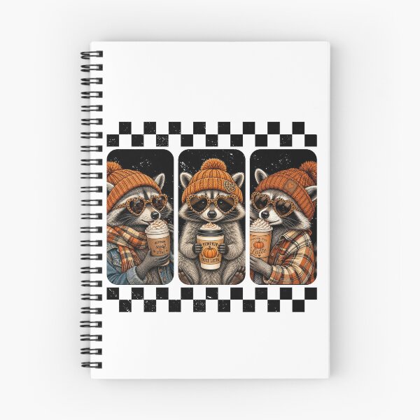Item preview, Autumn Pumpkin Spice Raccoon Trio designed and sold by Trendvia .