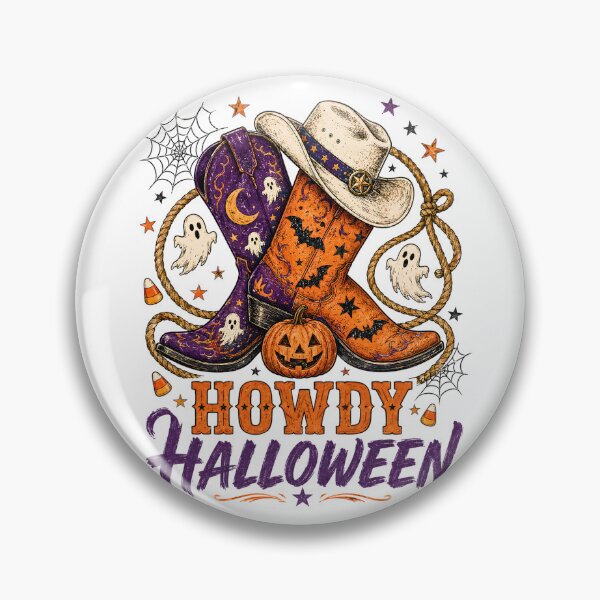 Item preview, Howdy Halloween Western Cowgirl Boots Vintage Spooky Country designed and sold by DYAFLK.