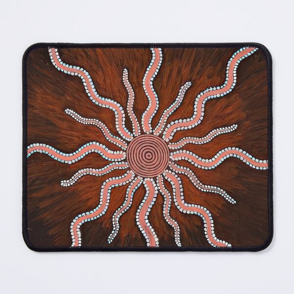 Item preview, Bush fire dreaming at warlugulong - native art designed and sold by NeonCanvasDream.