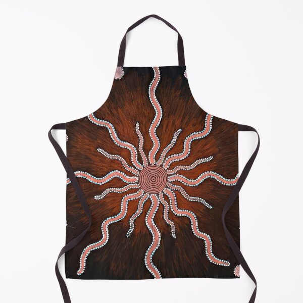 Item preview, Bush fire dreaming at warlugulong - native art designed and sold by NeonCanvasDream.