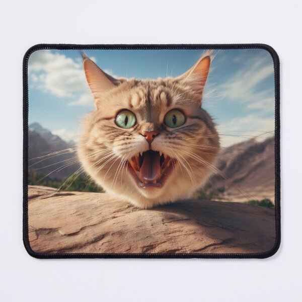 Item preview, Funny screaming cat with big eyes designed and sold by HolaJosephina.