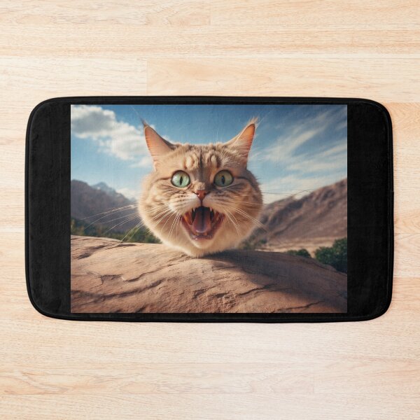 Item preview, Funny screaming cat with big eyes designed and sold by HolaJosephina.