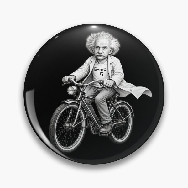 Item preview, Einstein on a Bike – Funny Science & Bicycle Art designed and sold by Classic Chaos Creations.