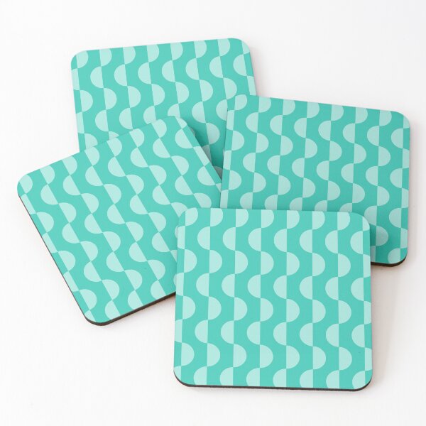 Item preview, Mod Semicircle Waves – 70s Optical Geometric Ripple Pattern | Teal designed and sold by Frohyou.