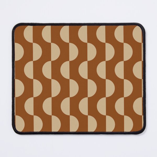 Item preview, Mod Semicircle Waves – 70s Optical Geometric Ripple Pattern | Brown designed and sold by Frohyou.