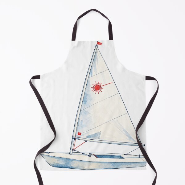 Item preview, Classic Laser Sailing Dinghy Watercolor designed and sold by saltyhydrangea.