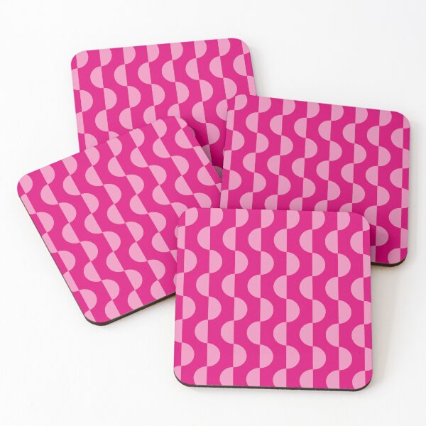 Item preview, Mod Semicircle Waves – 70s Optical Geometric Ripple Pattern | Pink designed and sold by Frohyou.