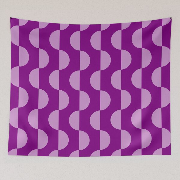 Item preview, Mod Semicircle Waves – 70s Optical Geometric Ripple Pattern | Purple designed and sold by Frohyou.
