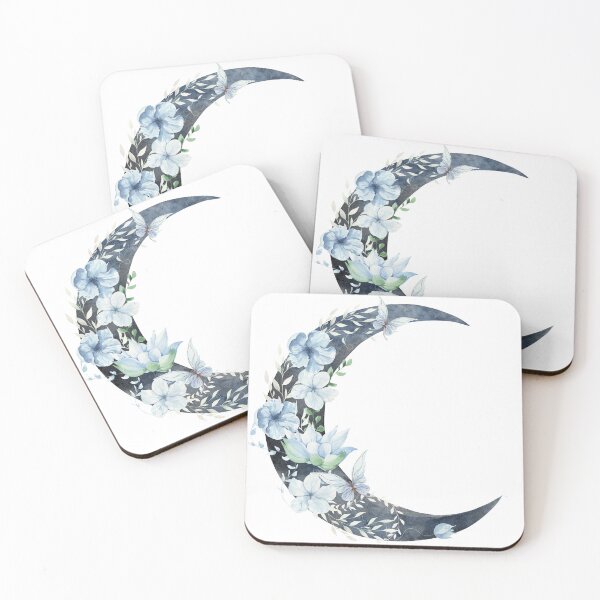 Item preview, Moon flower watercolor sticker designed and sold by DesignPMG.