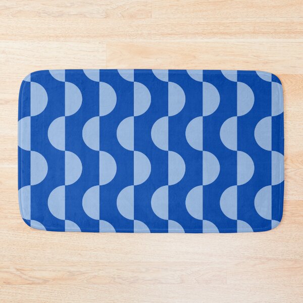 Item preview, Mod Semicircle Waves – 70s Optical Geometric Ripple Pattern | Blue designed and sold by Frohyou.