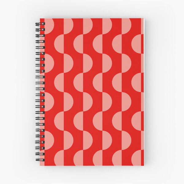 Item preview, Mod Semicircle Waves – 70s Optical Geometric Ripple Pattern | Red designed and sold by Frohyou.