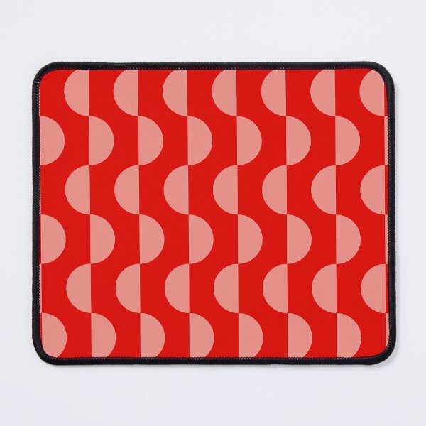 Item preview, Mod Semicircle Waves – 70s Optical Geometric Ripple Pattern | Red designed and sold by Frohyou.
