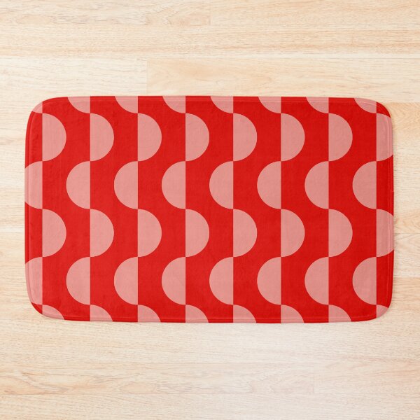Item preview, Mod Semicircle Waves – 70s Optical Geometric Ripple Pattern | Red designed and sold by Frohyou.