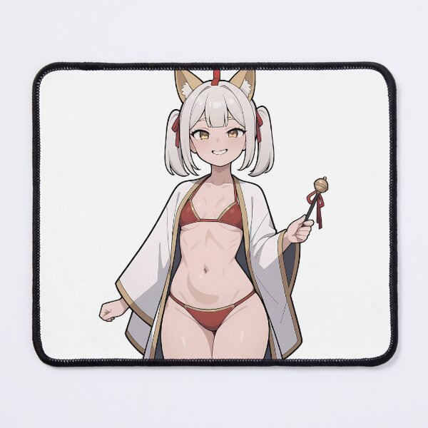 Item preview, Sultry Fox Shrine Maiden Kitsune Miko Pinup designed and sold by DegenMerch.