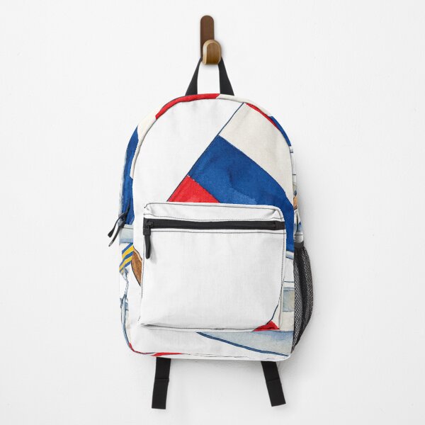 Item preview, Classic Red White & Blue Sunfish Sailboat Watercolor designed and sold by saltyhydrangea.