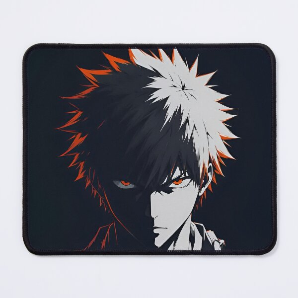 Item preview, Half Shadow Anime Warrior Orange Eyes Dark Samurai Portrait designed and sold by Dyan4.