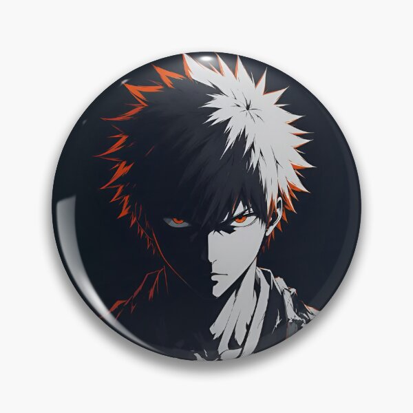 Item preview, Half Shadow Anime Warrior Orange Eyes Dark Samurai Portrait designed and sold by Dyan4.