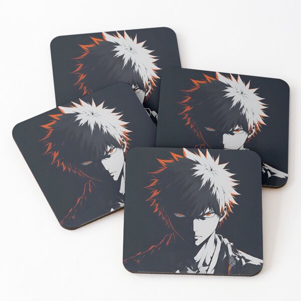 Item preview, Half Shadow Anime Warrior Orange Eyes Dark Samurai Portrait designed and sold by Dyan4.
