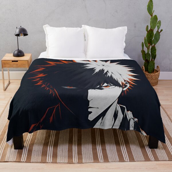 Item preview, Half Shadow Anime Warrior Orange Eyes Dark Samurai Portrait designed and sold by Dyan4.
