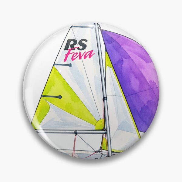 Item preview, Colorful RS Feva Sailing Dinghy Watercolor designed and sold by saltyhydrangea.